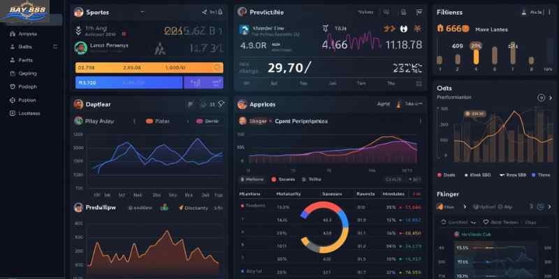Real-time sports data dashboards used in modern betting platforms.