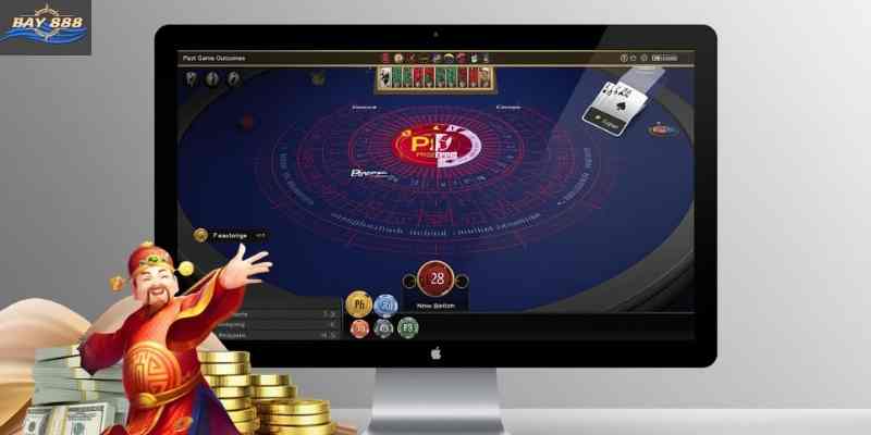 Online baccarat interface with digital roadmap and betting controls.